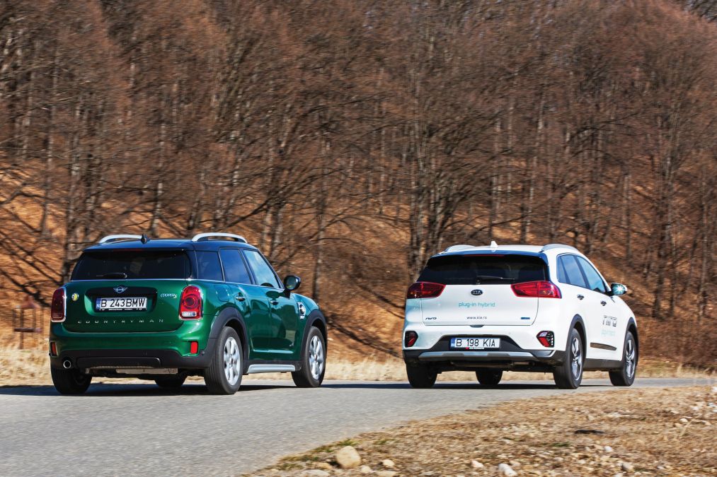 test comparativ Kia Niro PHEV vs Mini Countryman S E All4 2020