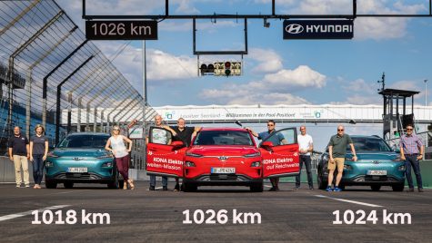 Record de autonomie pentru Hyundai Kona electric: 1.026 km