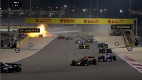 Accident grav în Formula 1: Romain Grosjean a scăpat din monopostul incendiat
