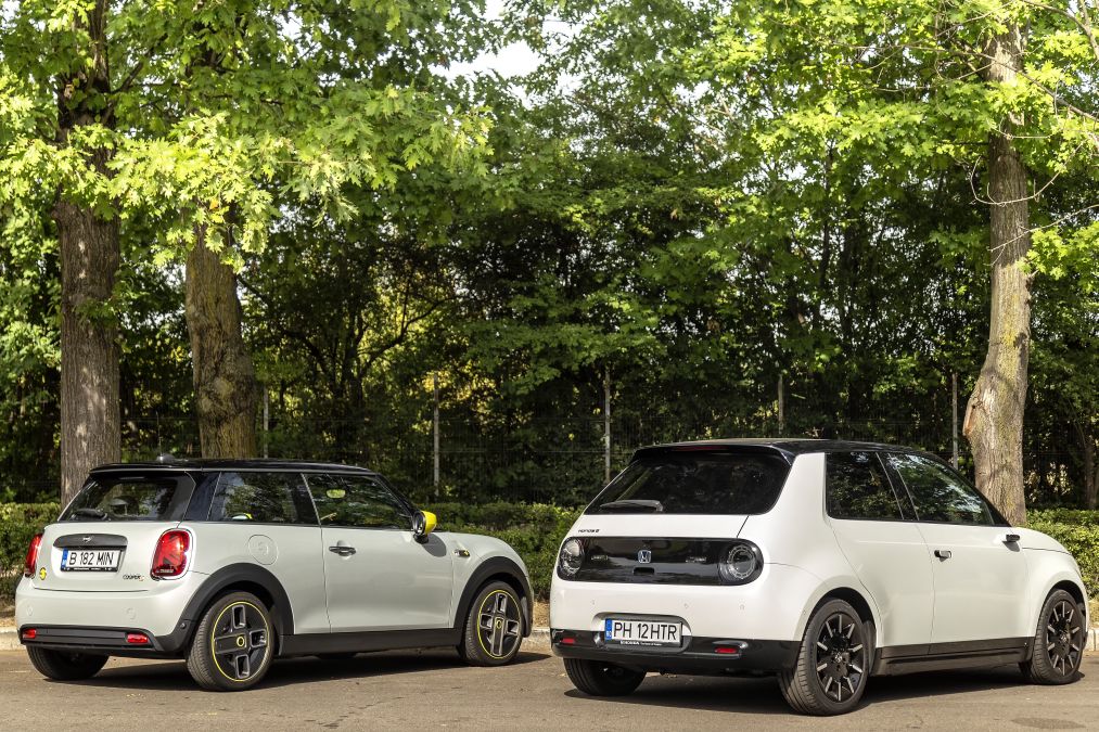 test comparativ Honda e vs Mini Cooper SE