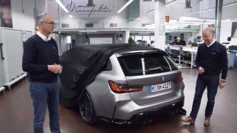 Partea din spate a modelului BMW M3 Touring dezvăluită înaintea lansării oficiale