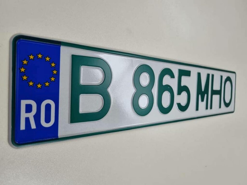 Numere verzi verde mașini electrice