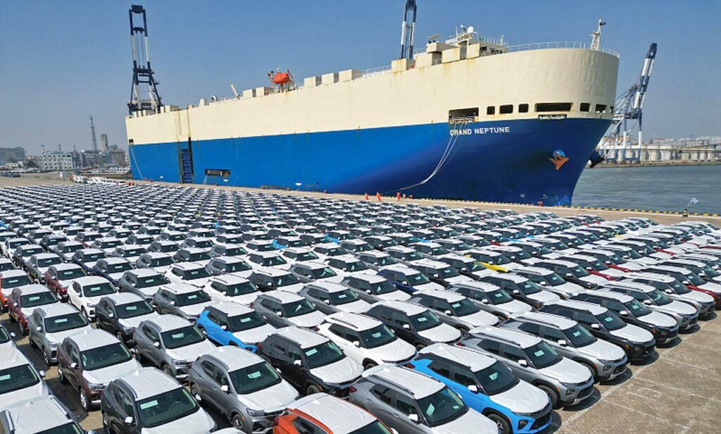 China exporturi mașini