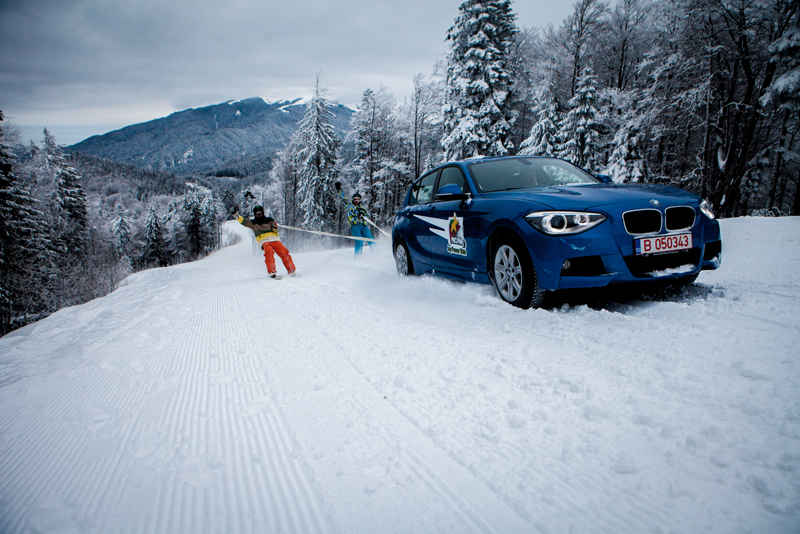 Un BMW în loc de schiuri